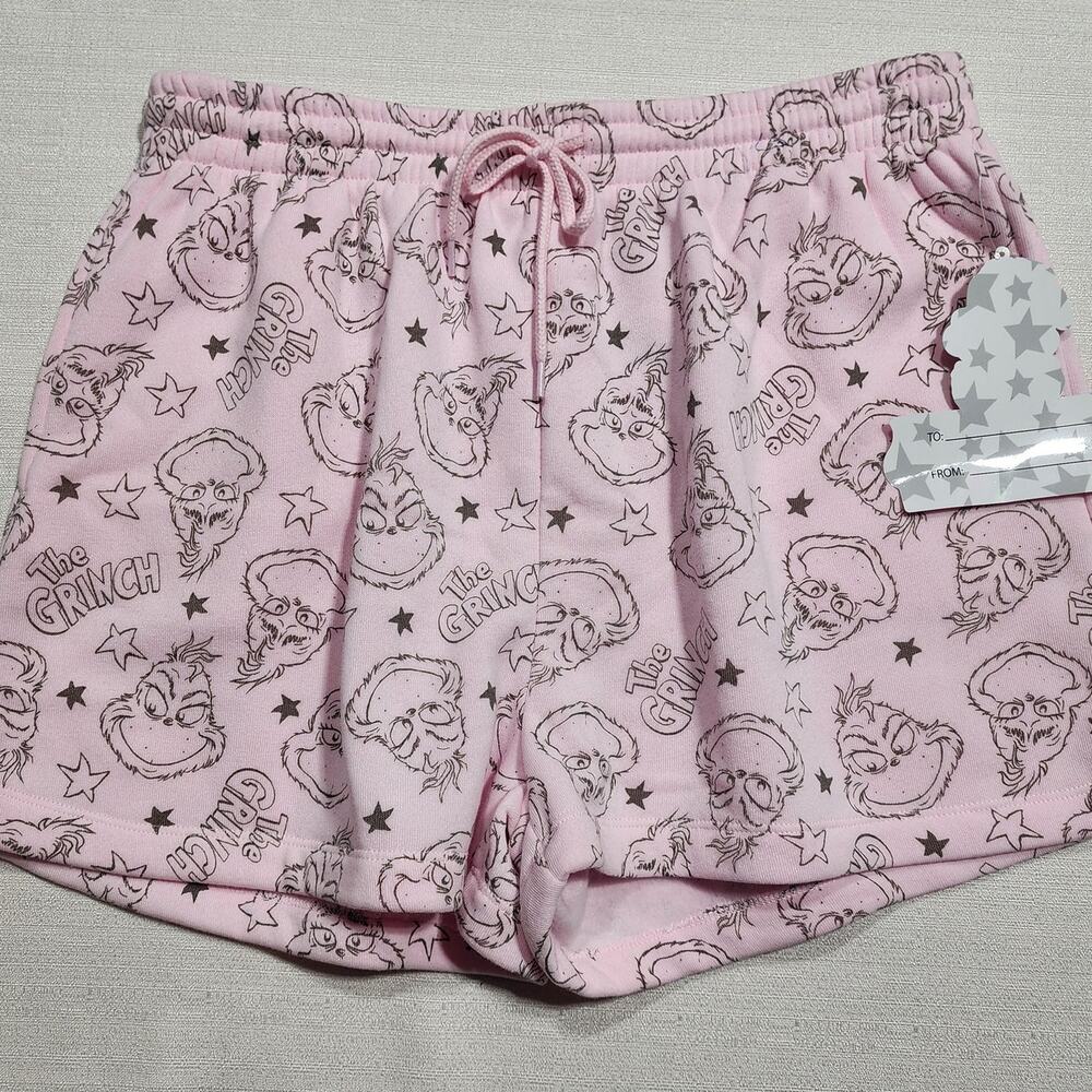 The grinch jogger shorts women's L